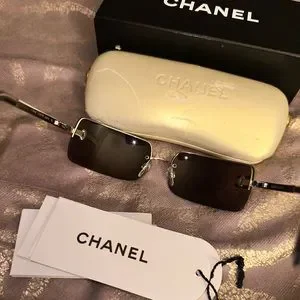 CHANEL 4104-B Silver Rhinestone Accent Brown Lenses Sunglasses CHANEL | Accessories | Chanel 44b Silver Rhinestone Accent  main image 3